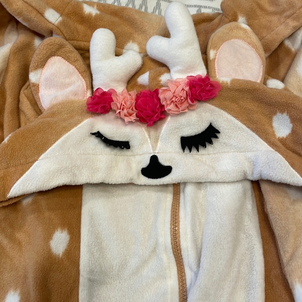 Deer pajamas onesie